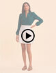 Grüne Bluse mit Jacquard-Muster I.Code-2