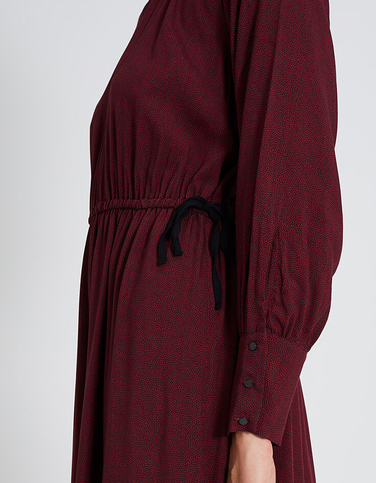 Robe longue fluide imprim&eacute;e femme-4