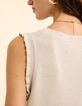 Pull doré sans manches tricot lurex I.Code-6