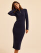 I.Code navy ribbed tube dress-1