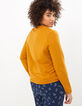 I.Code sunflower sweatshirt with glittery slogan-5