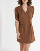 Vest. cruz. fauve mangas fruncidas I.Code-1