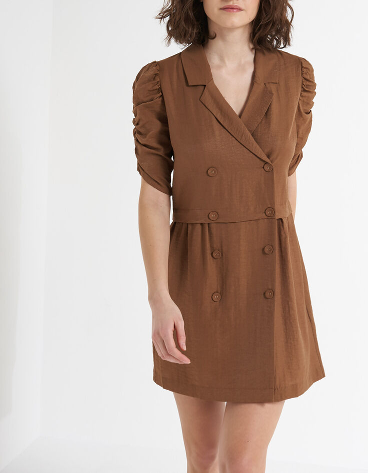 Vest. cruz. fauve mangas fruncidas I.Code-1