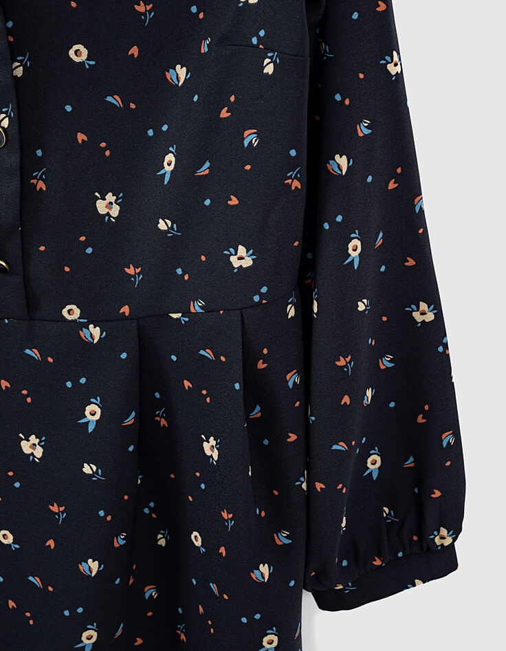 Robe noire imprimé floral I.Code-3