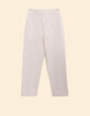 I.Code ecru cargo-style straight trousers-7