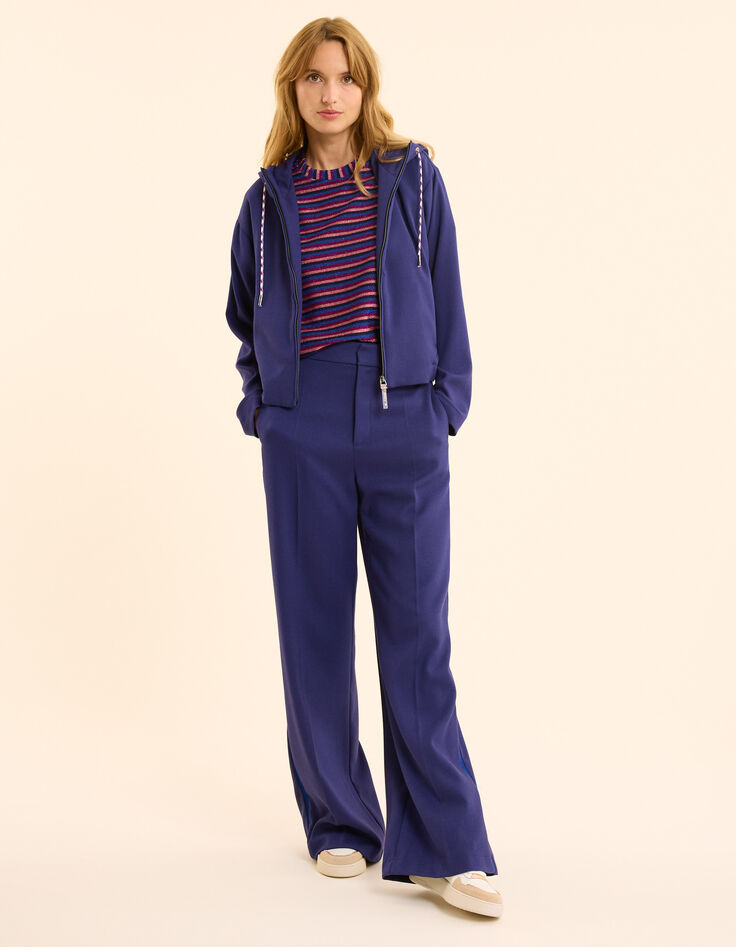 Indigo honeycomb knit jogging pants I.Code-3