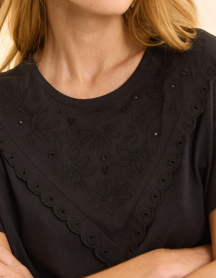Wit maxi T-shirt met korte mouwen en monogram I.Code-4