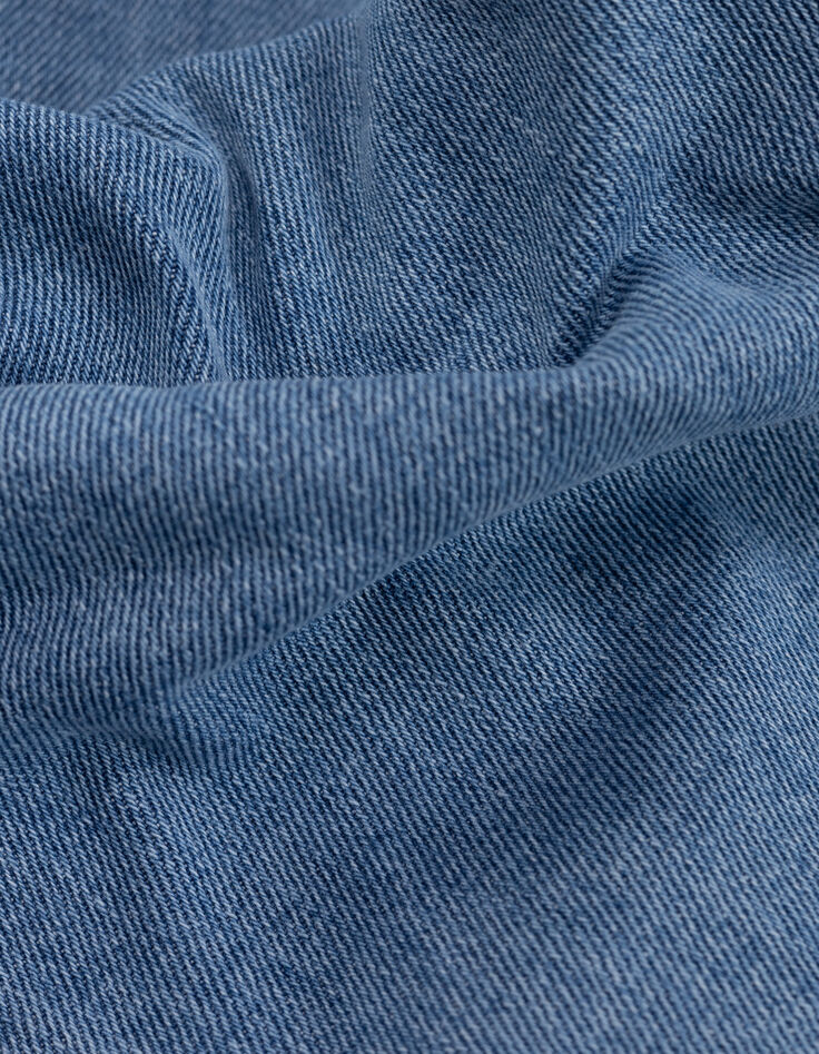 Blaue verwaschene gerade abgeschnittene Jeans I.Code-8