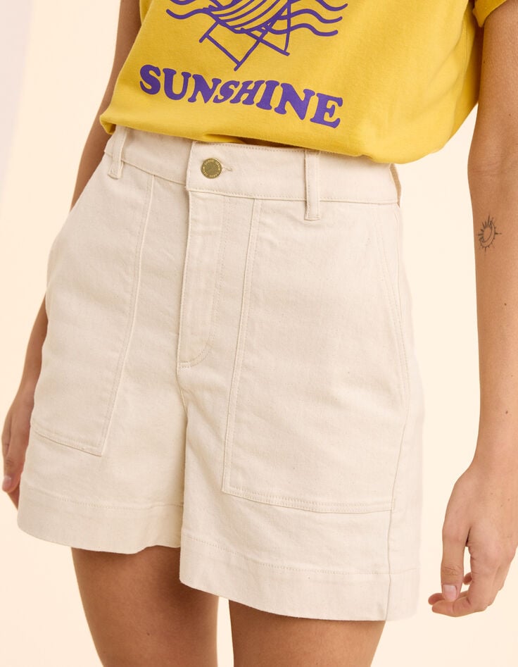 Short écru en denim I.Code-2 Short écru en denim I.Code-2