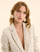 Ecru Blazer mit Blümchenprint I.Code-5