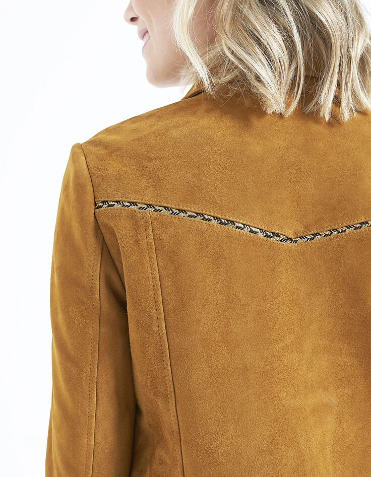 Blouson mélèze en cuir velours I.Code-4