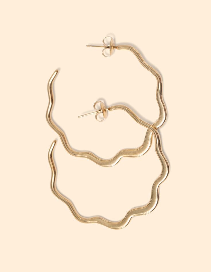 Boucles d'oreilles créoles crantées I.Code-4