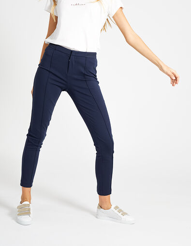 I.Code navy Milano knit treggings