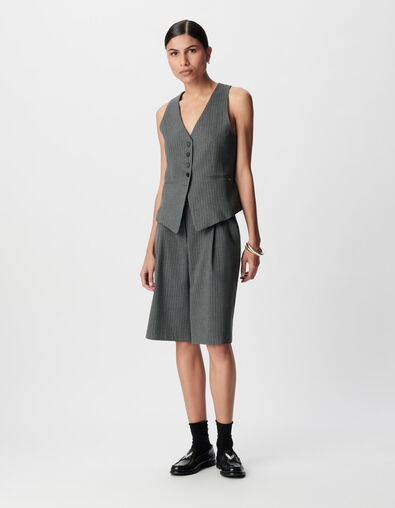 Mujer gris tenis raya traje sin mangas chaleco - IKKS