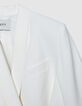 Women's white knotted-side suit jacket-8
