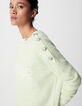 Gr&uuml;ner Pullover aus Alpakamischung f&uuml;r Damen mit Botschaft-4