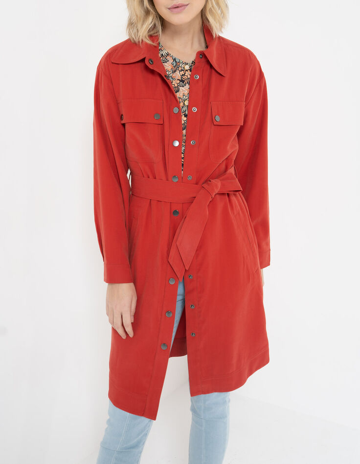 Soepele trench terracotta I.Code-3