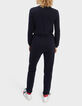Marine-Jumpsuit mit Reißverschluss aus Fleece I.Code-4