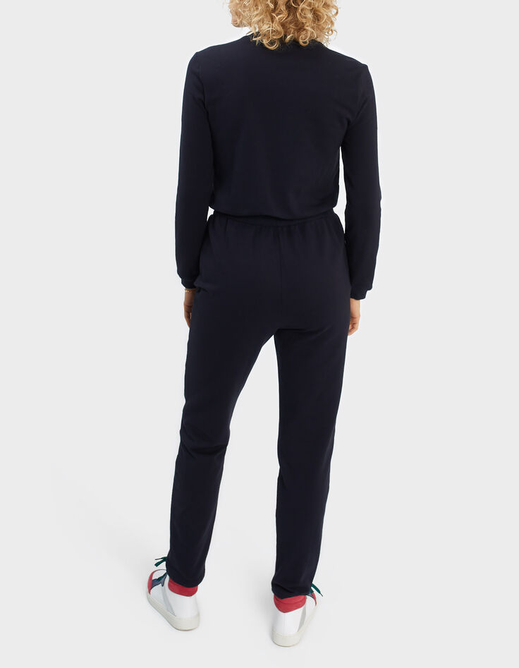 Marine-Jumpsuit mit Reißverschluss aus Fleece I.Code-4