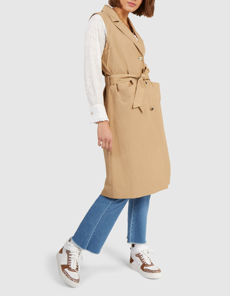 Trench beige mangas extraíbles I.Code-4