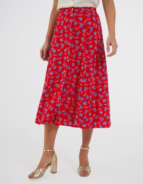 Falda larga cereza estampado bohemio I.Code