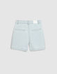 Maxitaschen-Shorts aus gewaschenem blauem Denim f&uuml;r Frauen-7