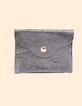 I.Code iridescent grey leather mini clutch bag-2