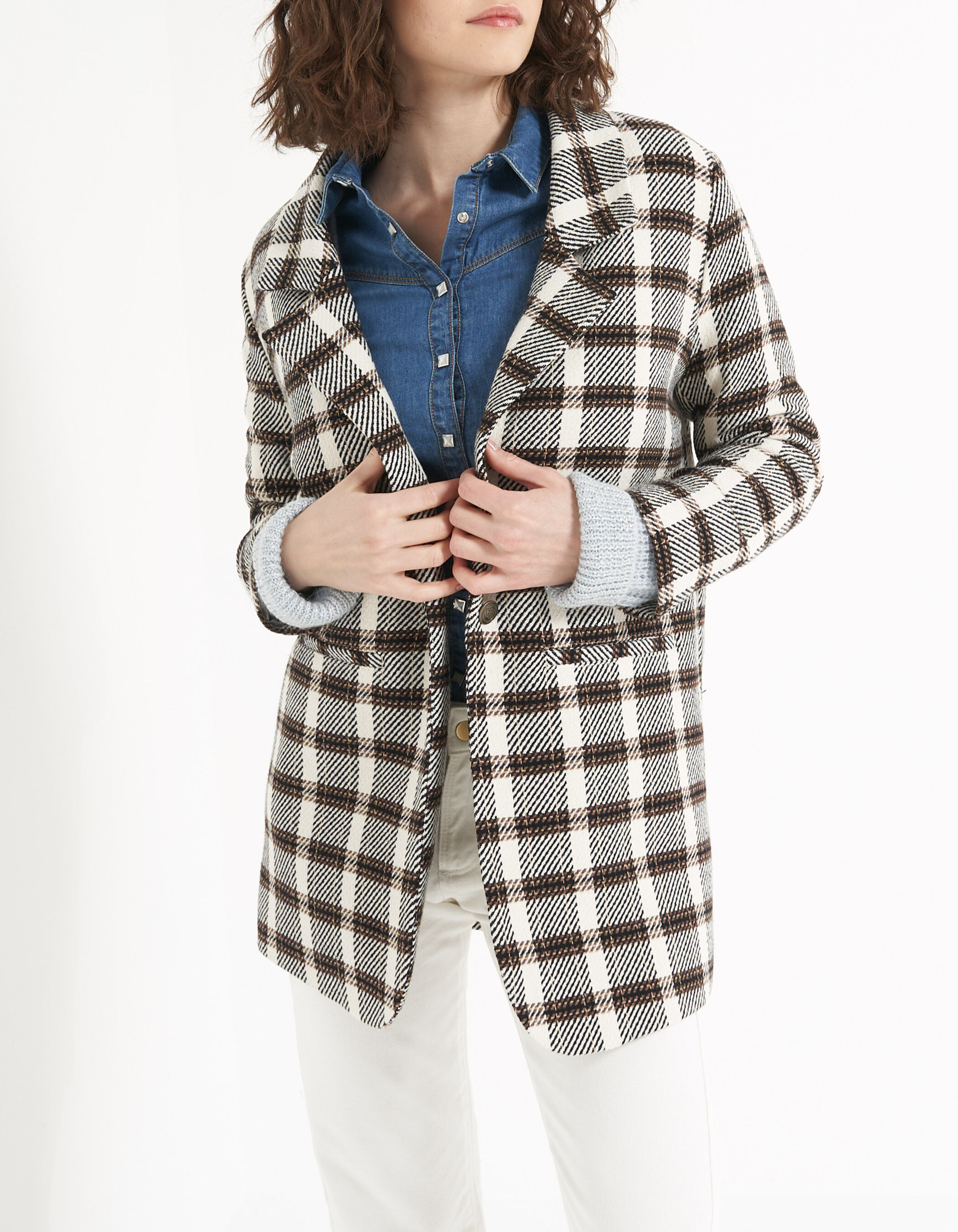 Off white 2025 check coat