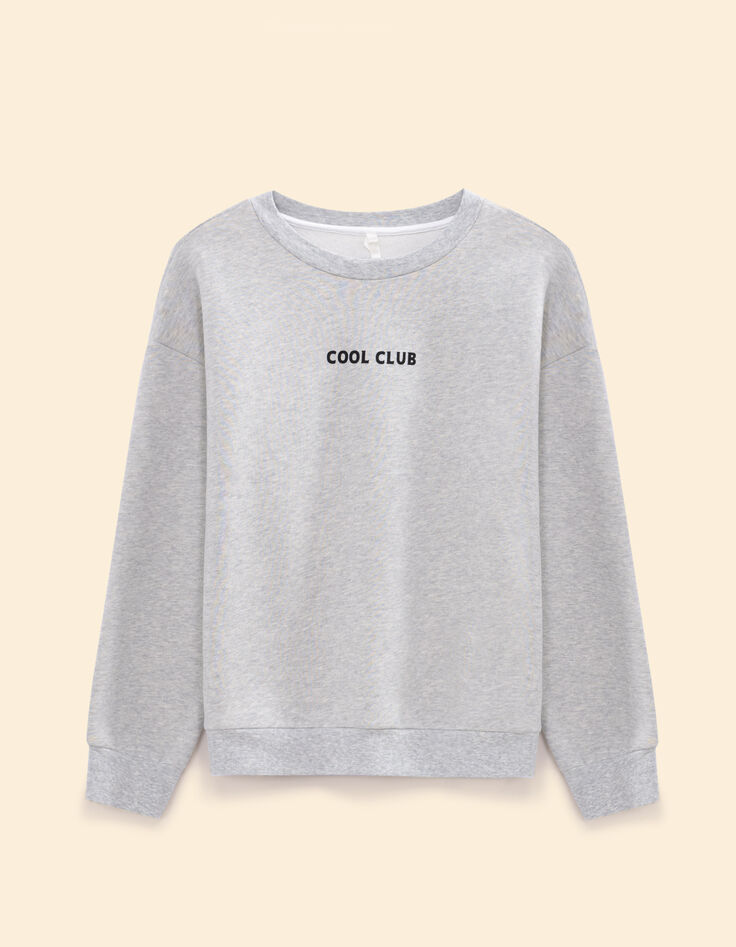 Sweat gris molleton maxi visuel dos I.Code-5