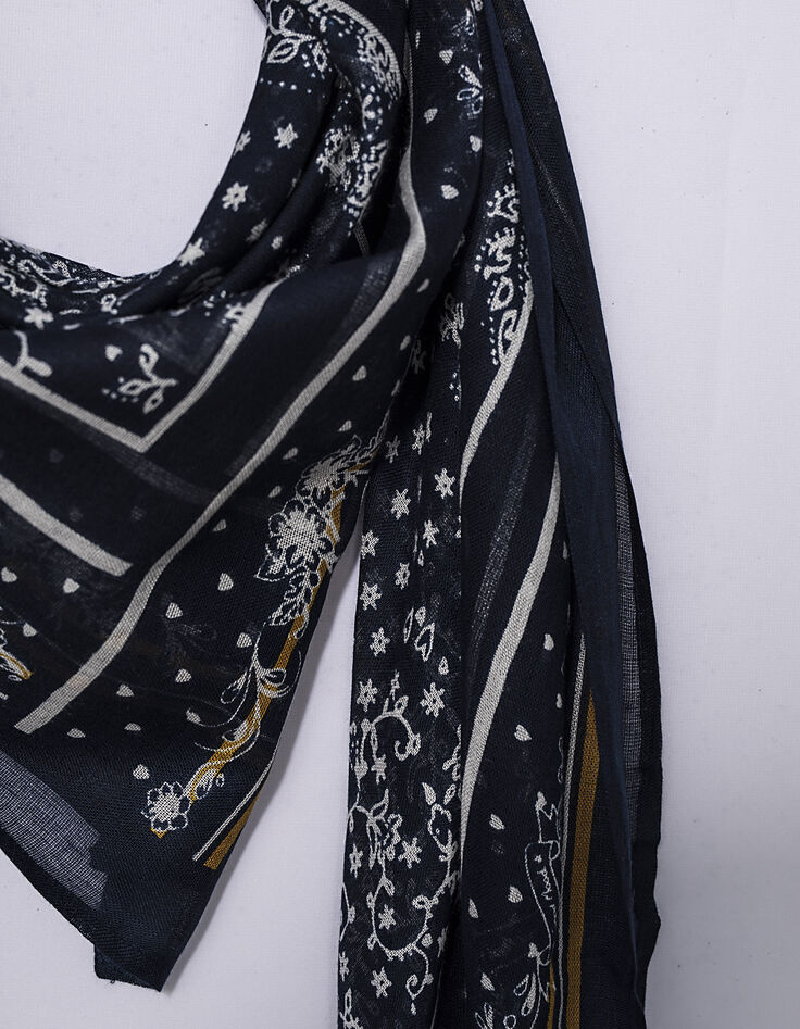 Chèche marine imprimé foulard I.Code-4 Chèche marine imprimé foulard I.Code-4