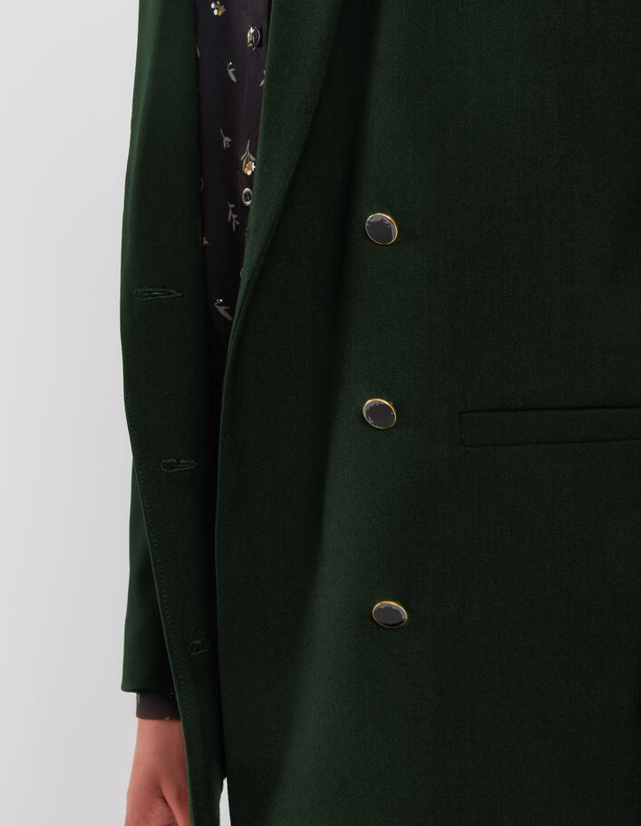 I.Code empire green double-breasted suit jacket - I.CODE