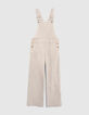 Beige tuinbroek met fijne strepen I.Code-5