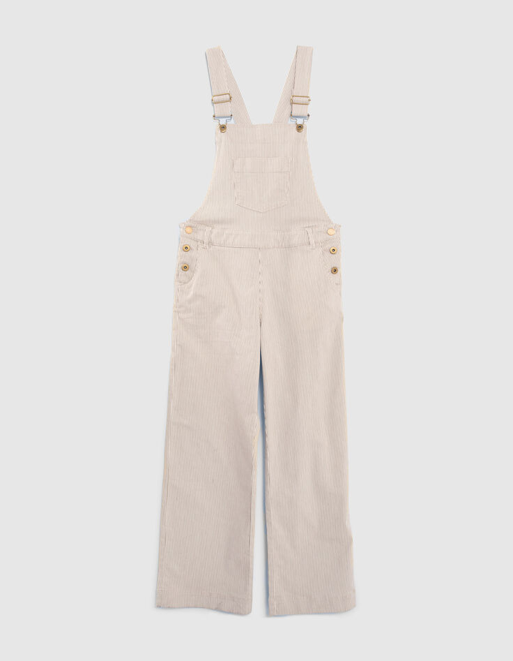 Beige tuinbroek met fijne strepen I.Code-5