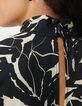Schwarzes Kleid mit Zebra-Blumenmuster f&uuml;r Damen-5