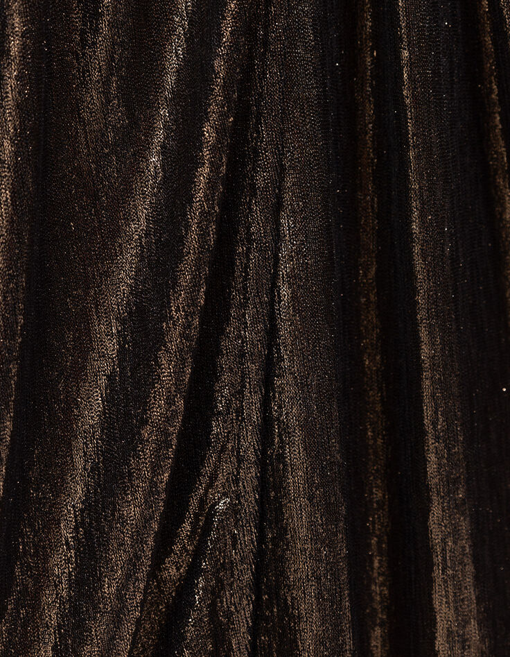 Goudkleurige jurk lamé gedrapeerde taille I.Code-6