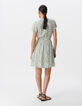 Wei&szlig;es Damenkleid mit Punkteprint-2