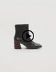 Lederstiefeletten mit Leopardentupfen und Absatz I.Code-7 Lederstiefeletten mit Leopardentupfen und Absatz I.Code-7