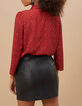 Blouse grenat à motifs foil or I.Code-2