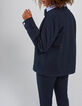 I.Code navy pinstripe suit jacket-2