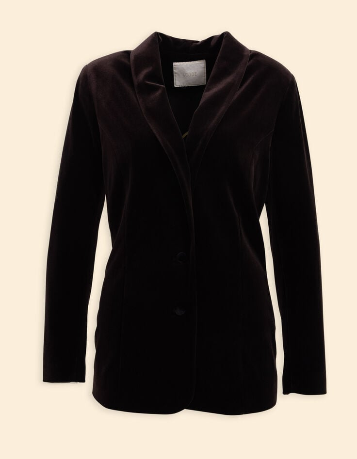 I.Code brown velour suit jacket-5 I.Code brown velour suit jacket-5