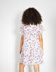 I.Code off-white Floral Preppy print dress-4