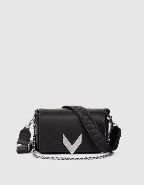 Die 111 Romy Tasche schwarz Leder metalleries silber Damen - IKKS
