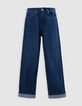Blaue Damen-Cropped Boyfriend-Jeans-8