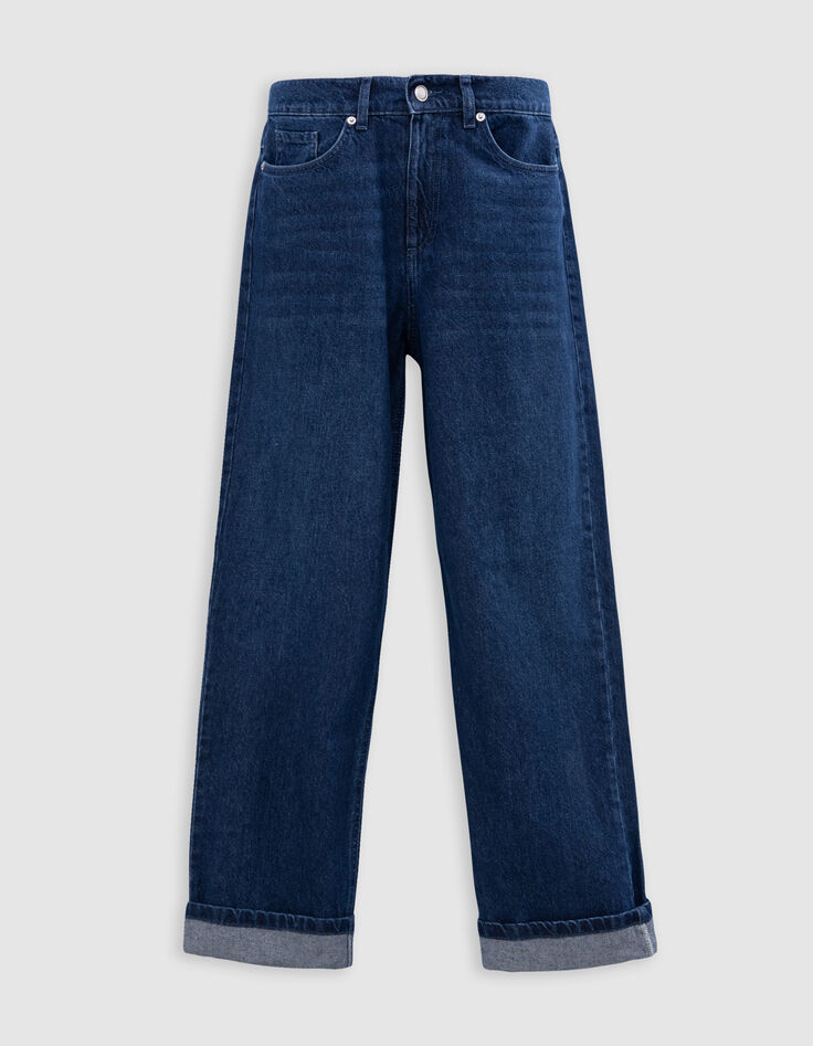 Blaue Damen-Cropped Boyfriend-Jeans-8
