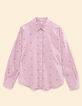 Chemise rose motif rayures et broderies Alexandra I.Code-7