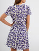 Weißes Kleid mit Anemonen-Print I.Code-3