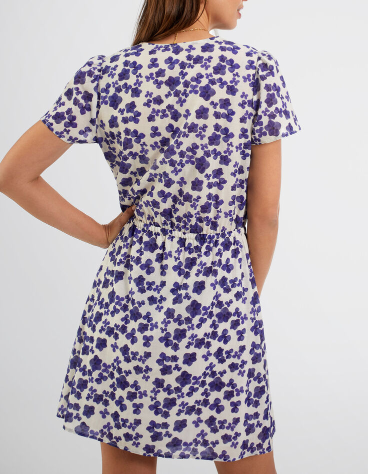 Witte jurk met anemonenprint I.Code-3 Witte jurk met anemonenprint I.Code-3