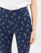 I.Code indigo leaf print suit trousers-3