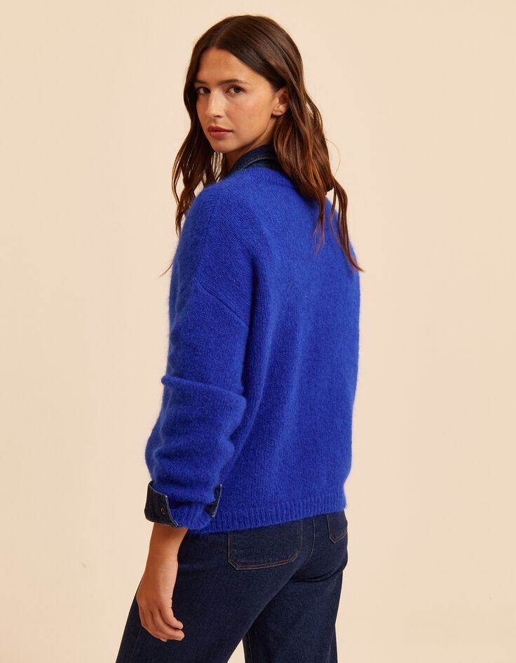 I.Code blue knit V-neck sweater Marine-4 I.Code blue knit V-neck sweater Marine-4