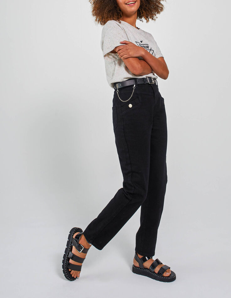 Vaqueros slouchy grises botones fantasía I.Code-1